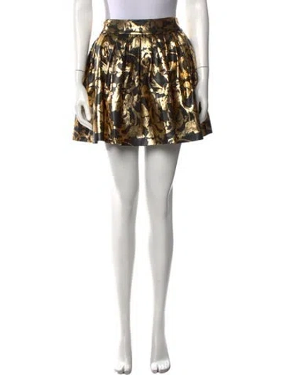 Pre-owned Alice And Olivia Printed Mini Skirt W/ Tags In Multi