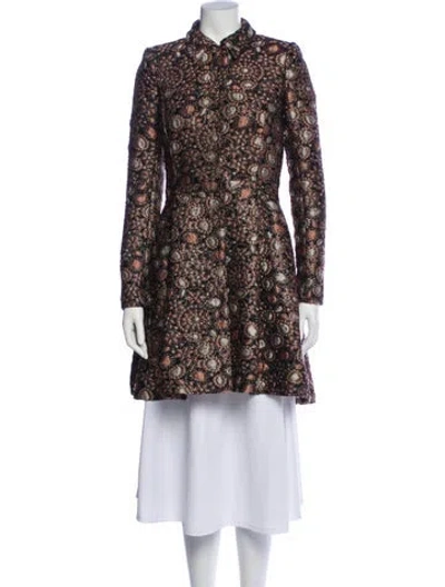 Pre-owned Alice And Olivia Printed Peacoat In Multi