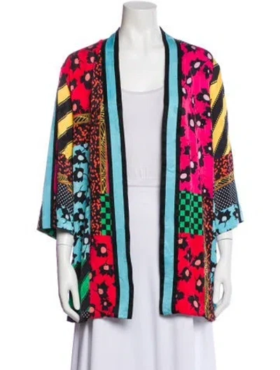Pre-owned Alice And Olivia Printed Robe In Multi