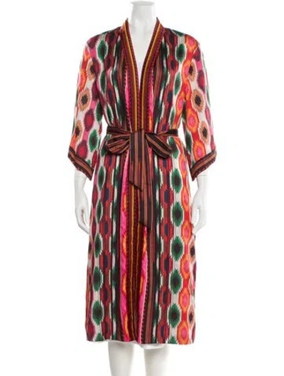 Pre-owned Alice And Olivia Printed Robe In Multi