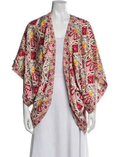 Pre-owned Alice And Olivia Printed Robe In Multi