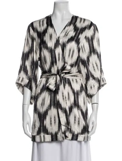 Pre-owned Alice And Olivia Printed Robe In Multicolor