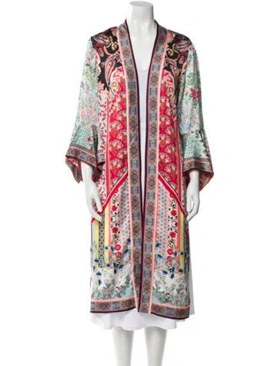 Pre-owned Alice And Olivia Printed Robe In Red