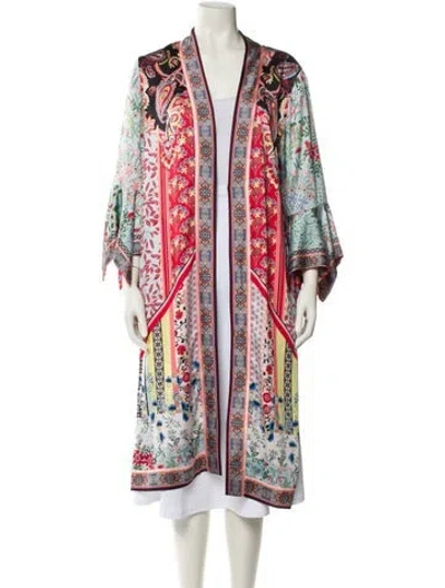 Pre-owned Alice And Olivia Printed Robe In Red