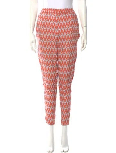 Pre-owned Alice And Olivia Printed Skinny Leg Pants In Multi