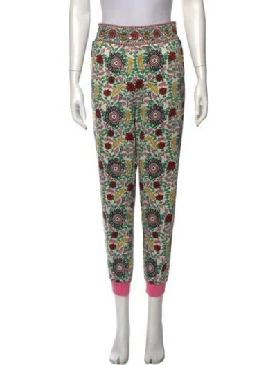 Pre-owned Alice And Olivia Printed Skinny Leg Pants In Neutral