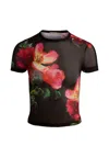 Alice And Olivia Tess Crew Neck Tee In Black