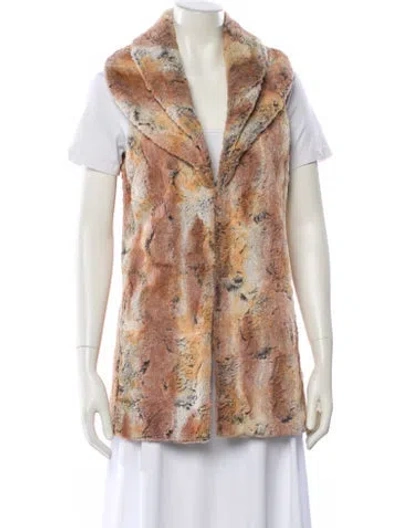 Pre-owned Alice And Olivia Printed Vest In Brown