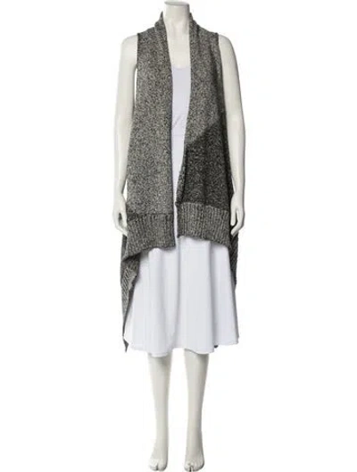 Pre-owned Alice And Olivia Printed Vest In Gray
