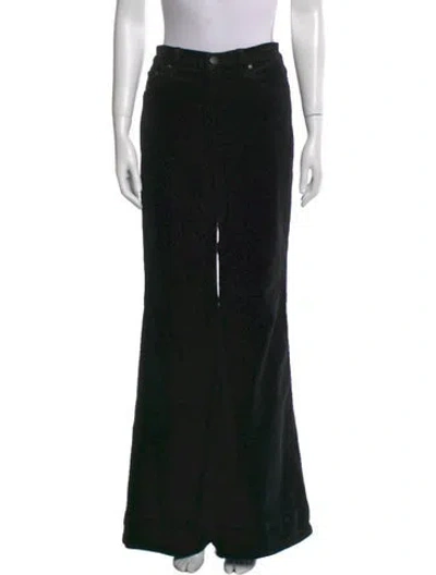 Pre-owned Alice And Olivia Printed Wide Leg Pants In Black