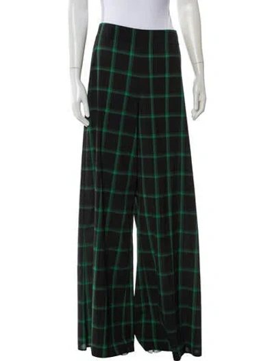Pre-owned Alice And Olivia Printed Wide Leg Pants In Black