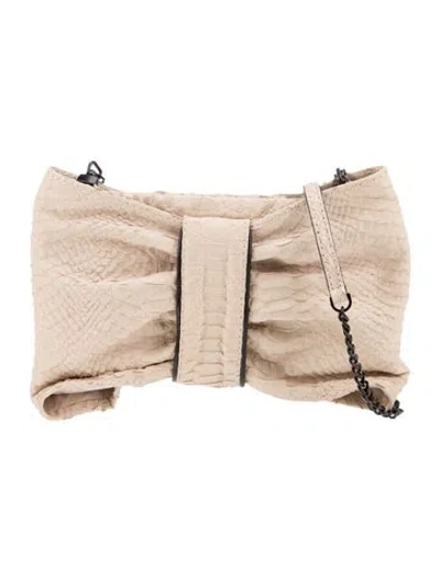 Pre-owned Alice And Olivia Python Shoulder Bag In Neutral