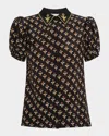 Alice And Olivia Willa Blouse In Queen Bee
