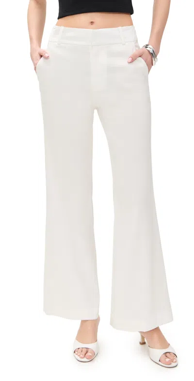 Alice And Olivia Quinn Ankle Length Kick Flare Pants Off White