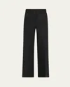 Alice And Olivia Quinn High-rise Ankle Kick Flare Pants In Black
