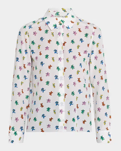 ALICE AND OLIVIA RAINBOW BEARS WILLA PLACKET TOP