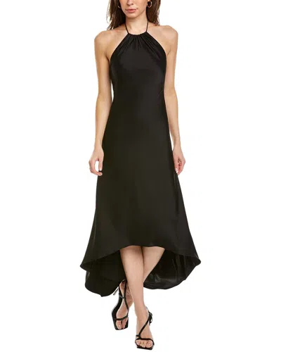 Alice And Olivia Women's Rayni Satin Halter Midi-dress In Black