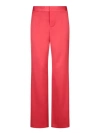 Alice And Olivia Calvin Wide Leg Trouser In Red