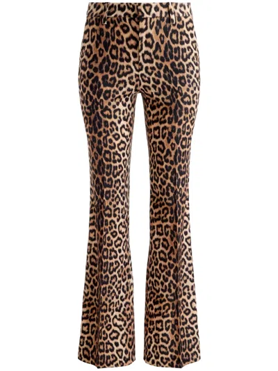 Alice And Olivia Remi Bootcut Trousers In Brown