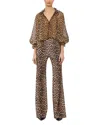 Alice And Olivia Remi Leopard Slim Bootcut Pants In Leopard