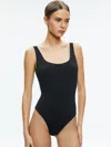 Alice And Olivia Remy Reversible Bodysuit In Black/off White