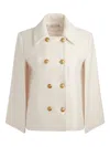 Alice And Olivia Reynalda Buttoned Cape In White