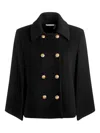 Alice And Olivia Reynalda Double-breasted Cape Coat In Black