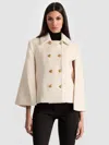Alice And Olivia Reynalda Mini Cape In Neutral
