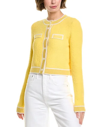 Alice And Olivia Rhoda Cropped Fitted Wool-blend Cardigan
