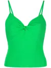 Alice And Olivia Rhona Twisted Tank Top In Green