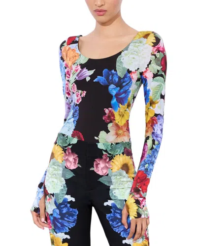Alice And Olivia Rhys Body Suit In Multi