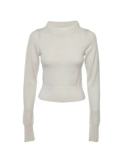 Pre-owned Alice And Olivia Ribbed Turtleneck Sweater In Neutrals