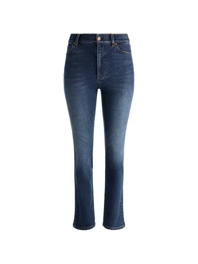 Alice And Olivia Rich Slim-fit Jeans In Blue
