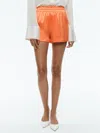 Alice And Olivia Richie Cuffed Low Rise Boxer Short In Coral