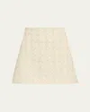 Alice And Olivia Riley Tweed Mini Skirt In Sea Spray