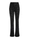 Alice And Olivia Lara Sequin-embellished Trousers In Black