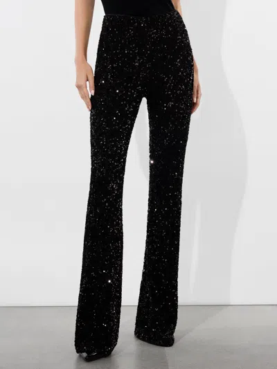 Alice And Olivia Rmp Sequin Pant In Black
