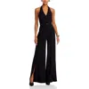 Alice And Olivia Robin Womens Halter Wide Leg Jumpsuit In Black