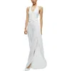 Alice And Olivia Robin Womens Halter Wide Leg Jumpsuit In White