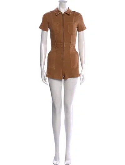 Pre-owned Alice And Olivia Romper In Brown