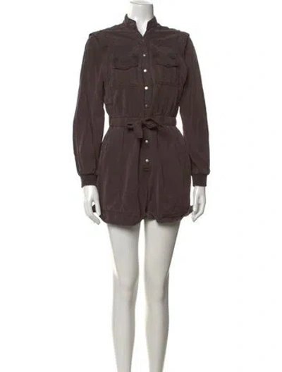 Pre-owned Alice And Olivia Romper In Brown