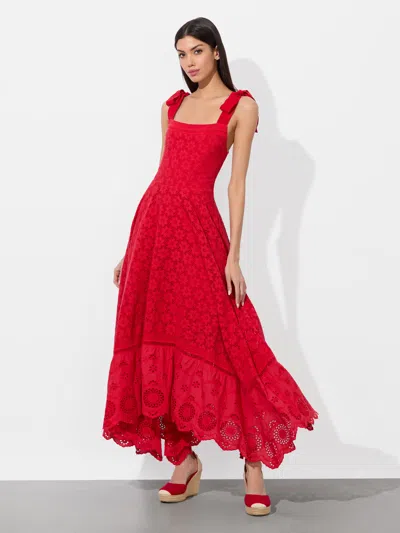 Alice And Olivia Rosalee Eyelet Maxi Dress