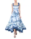 Alice And Olivia Rosalee Maxi Dress In Blue Multi