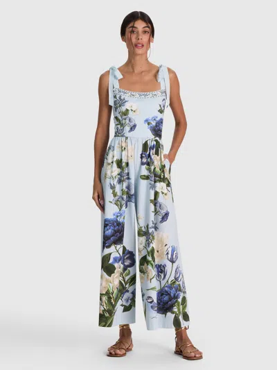Alice And Olivia Rosalee Wide Leg Jumpsuit In Multi