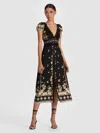 Alice And Olivia Rose Midi Dress In Multi