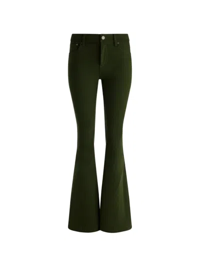 Alice And Olivia Roseline Flared Jeans In Green