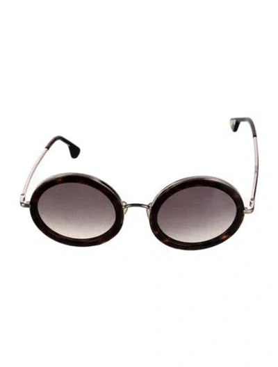 Pre-owned Alice And Olivia Round Gradient Sunglasses In Multi