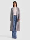 Alice And Olivia Rowan Wrap Coat In Gray