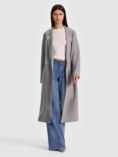 Alice And Olivia Rowan Wrap Coat In Gray