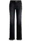 Alice And Olivia Roxie Embellished Straight-leg Jeans In Black